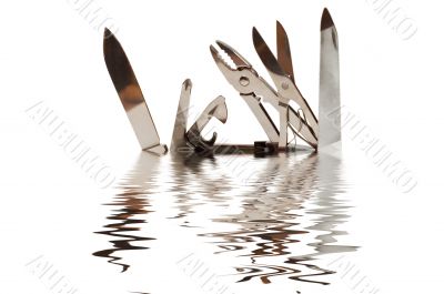 Knife in water