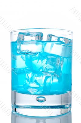 Glass of blue paradise cocktail