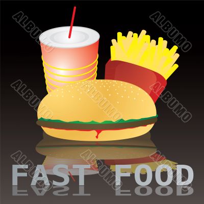 fast food tile text