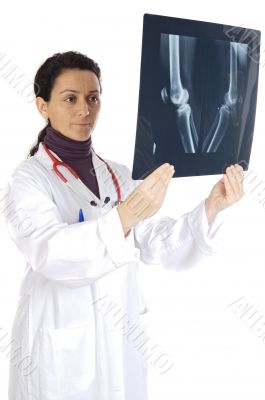 doctor examining a radiographs