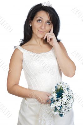 attractive lady thinking if it takes marriage