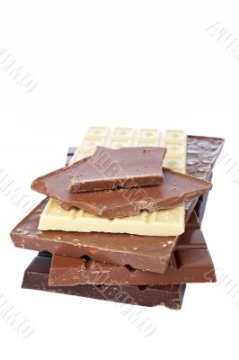 Blocks of chocolate