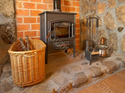 Fireplace and tools