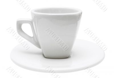 White Isolated Espresso Cup - Path Included