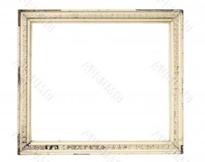 Weathered White Picture Frame w/ Path