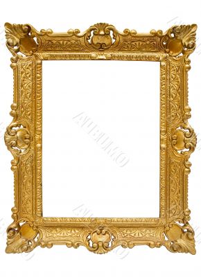 Plastic Golden Picture Frame w/ Path