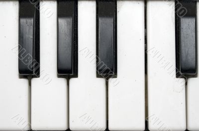 Grungy Plastic Keyboard - Close View