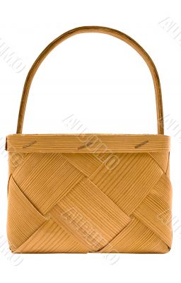 Cubic Wooden Basket w/ Path - Side View