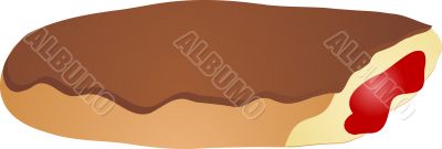Chocolate icing covered eclair