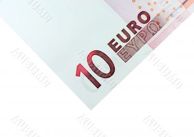 Corner of Ten Euro Bill