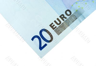 Corner of Twenty Euro Bill