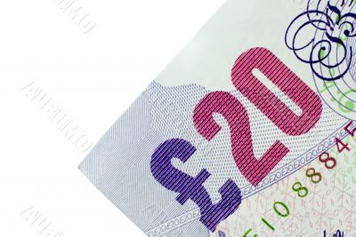 Corner of Twenty Pound Note