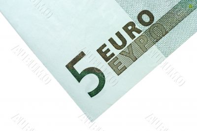 Corner of Five Euro Bill