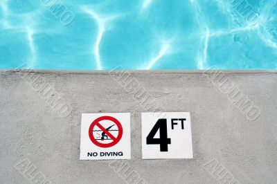 Swimming pool depth marker Swimming pool depth marker