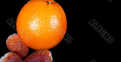 orange strawberry black