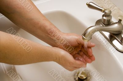 washing hands