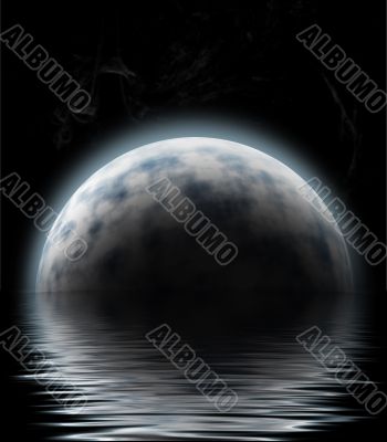 moon over water