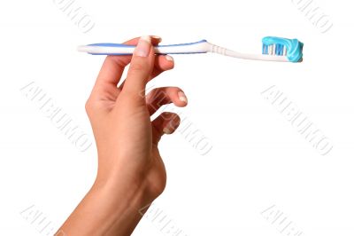 Tooth-brush with tooth-paste