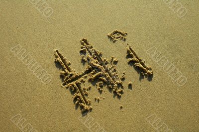 HI in sand