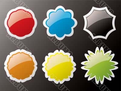 glass buttons outlined