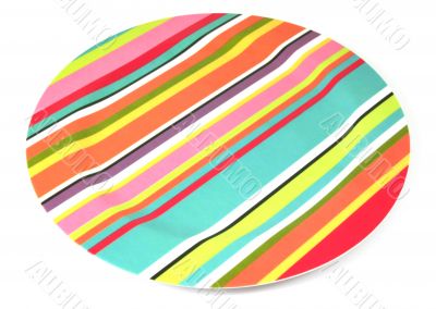 Color lined empty plate