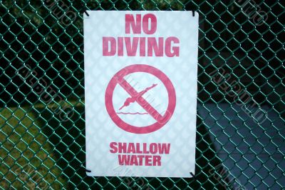 No Diving sign No Diving sign