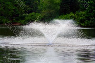 Two pond water fountains