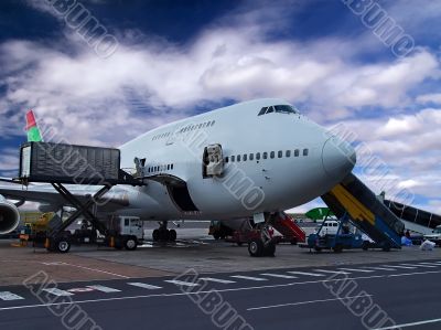 Loading the plane