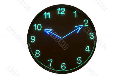 Clock  neon