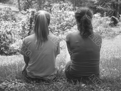 friendship girls in black and white