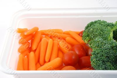 Tray of vegetables
