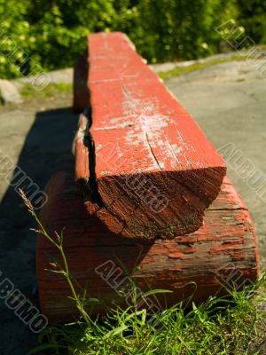 Bench in the  woods