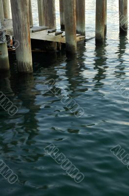 wooden wharf detail