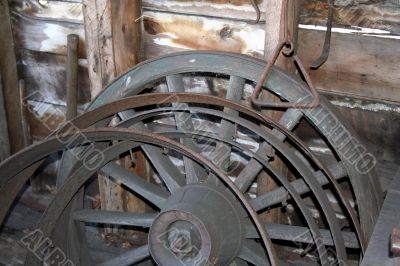 Old Wooden carriage wheel