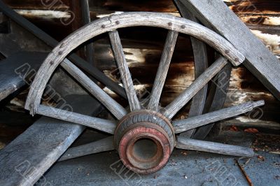 Old Wooden carriage wheel