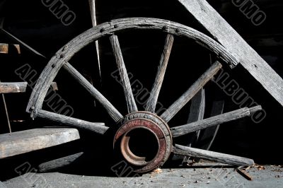 Old Wooden carriage wheel