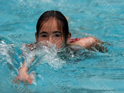 Girl swimming
