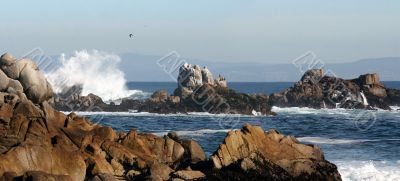 Rocky beach panorama