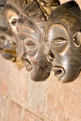 Vintage African masks