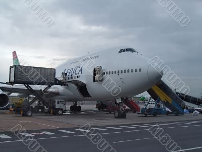 Loading the plane