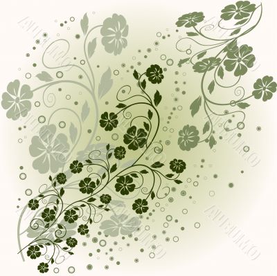 Abstract  floral background  - vector