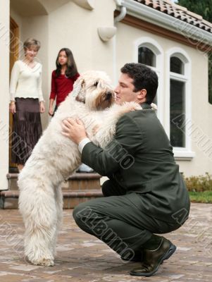 Father is back from work