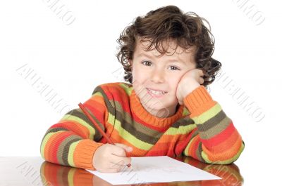 adorable boy studying adorable boy studying
