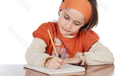 adorable girl studying adorable girl studying