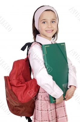 adorable girl studying