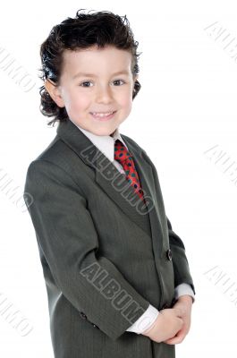 child with elegant clothes