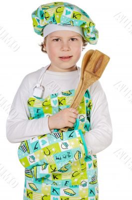 Adorable future cook