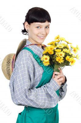 attractive lady gardener