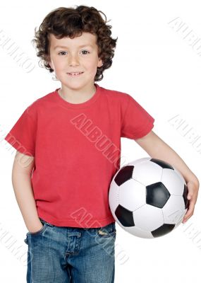 boy with a ball of football boy with a ball of football