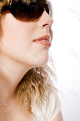 Portrait of a beautifull curly blond